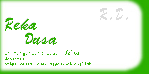 reka dusa business card